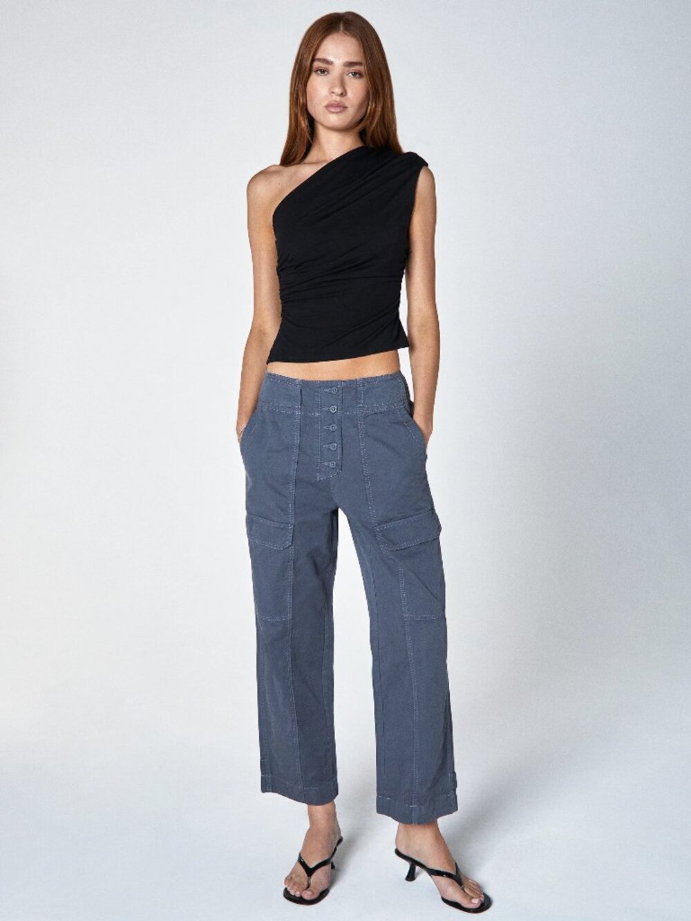 Unpublished Anthropologie MIA High-Rise Belted Utility Pant in Blue Note 60% off